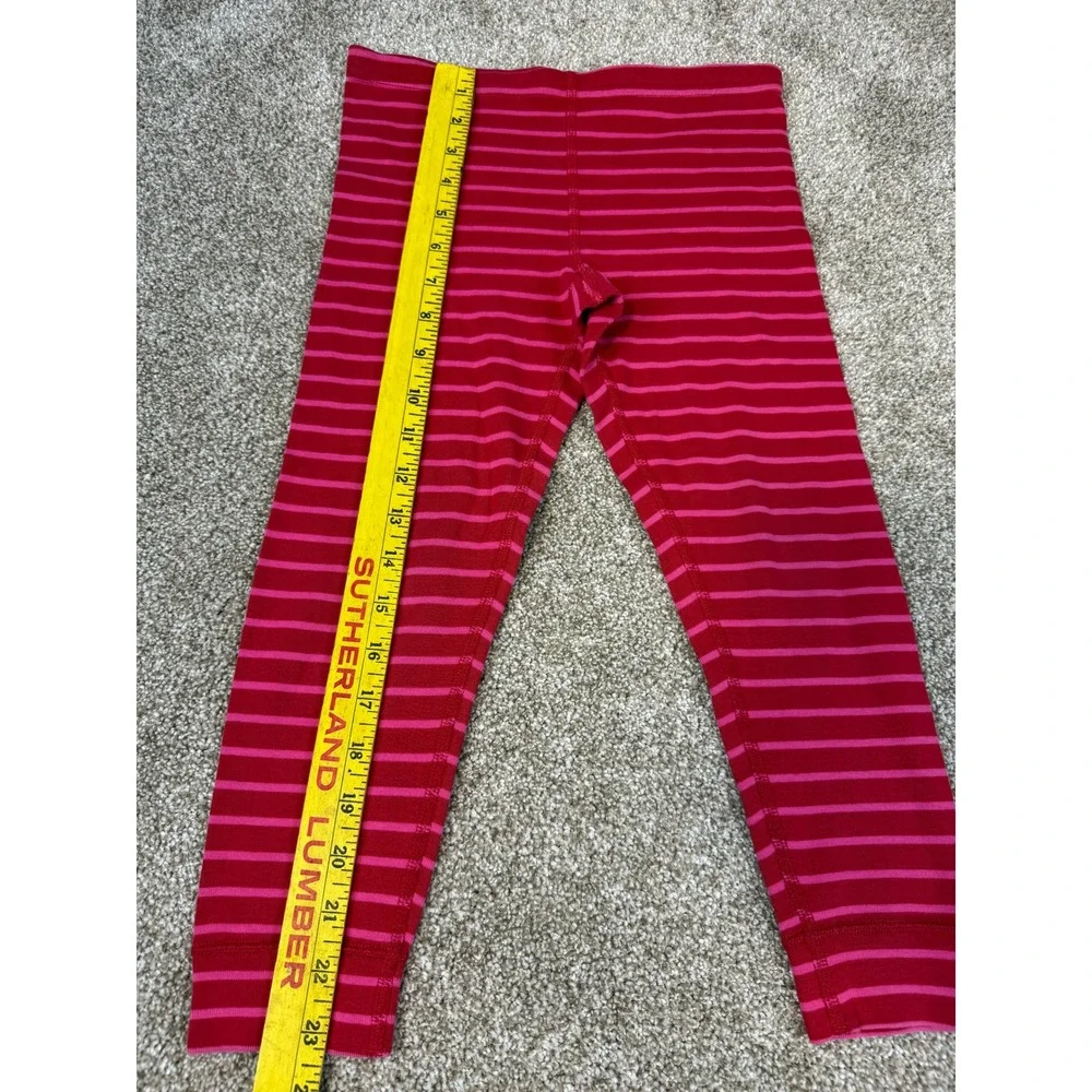 LOT Hanna Andersson Girls Dress Pink Red Striped Leggings 110 5T Scandi Play